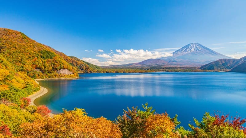 山梨県、身延町、富士山