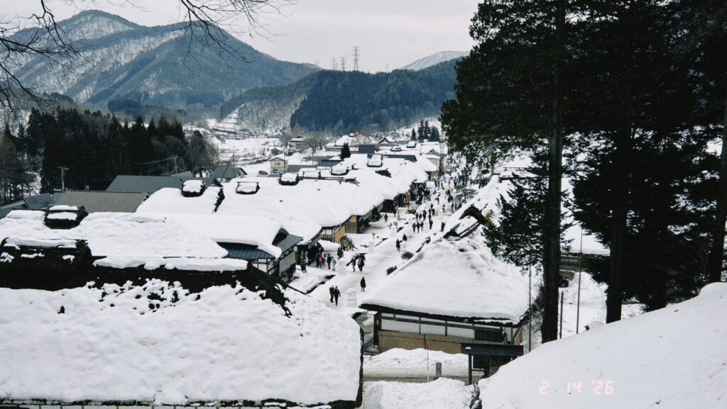 大内宿の冬の景色