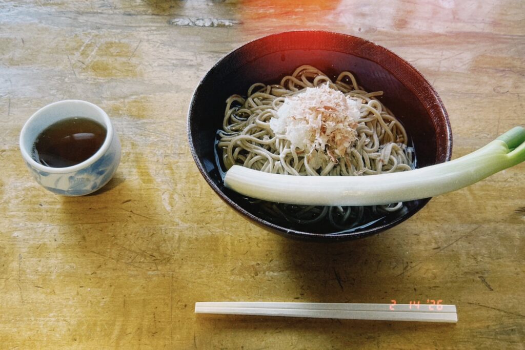大内宿の名物「ねぎそば」